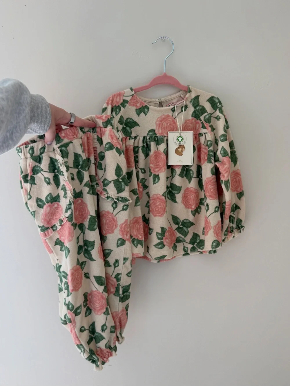 NWT Konges Slojd Terry Floral Set